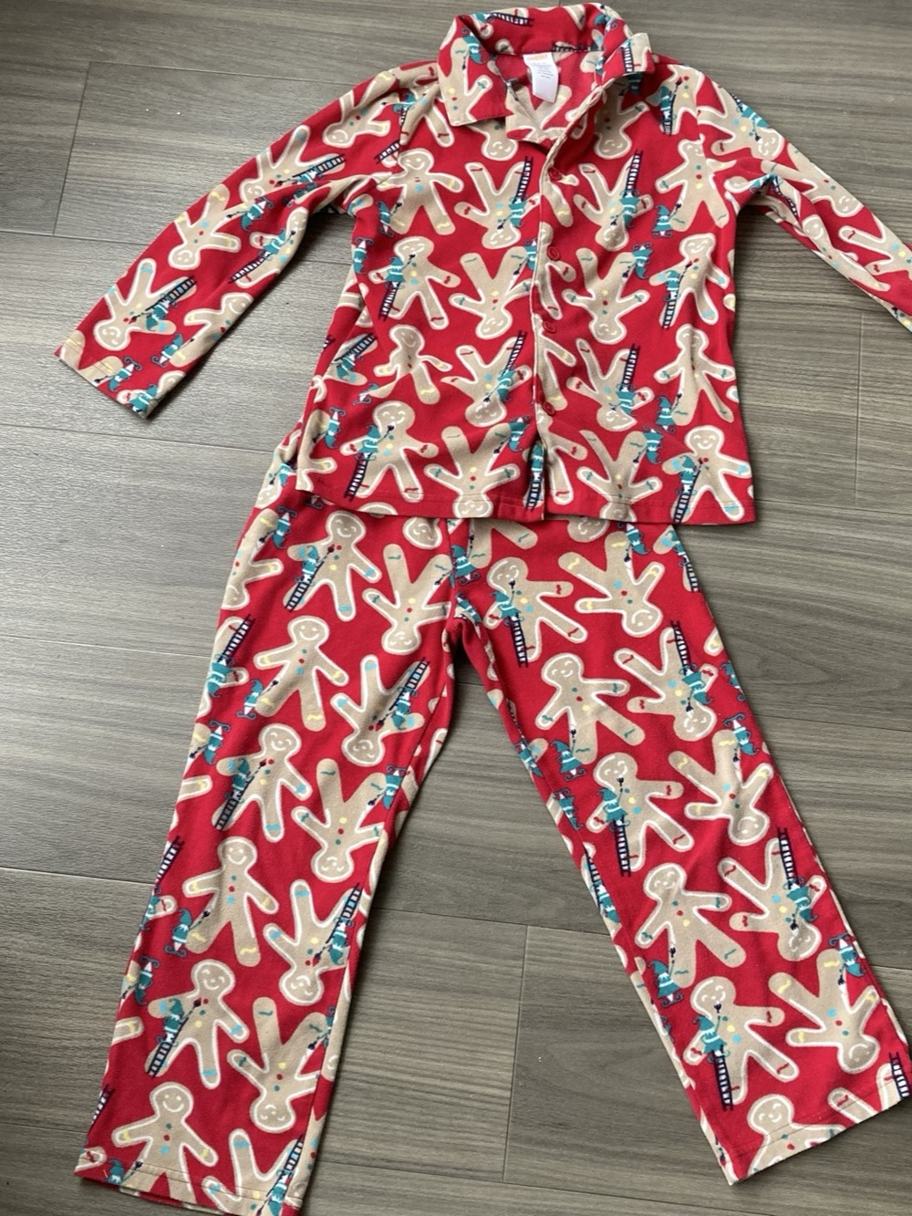 Gymboree Gingerbread Man Fleece Pajama Set 6